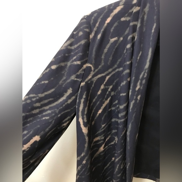 HAUTE Hippie Womens Animal Print Open Front Lined Asymmetrical Blazer Size 8 - Picture 9 of 16